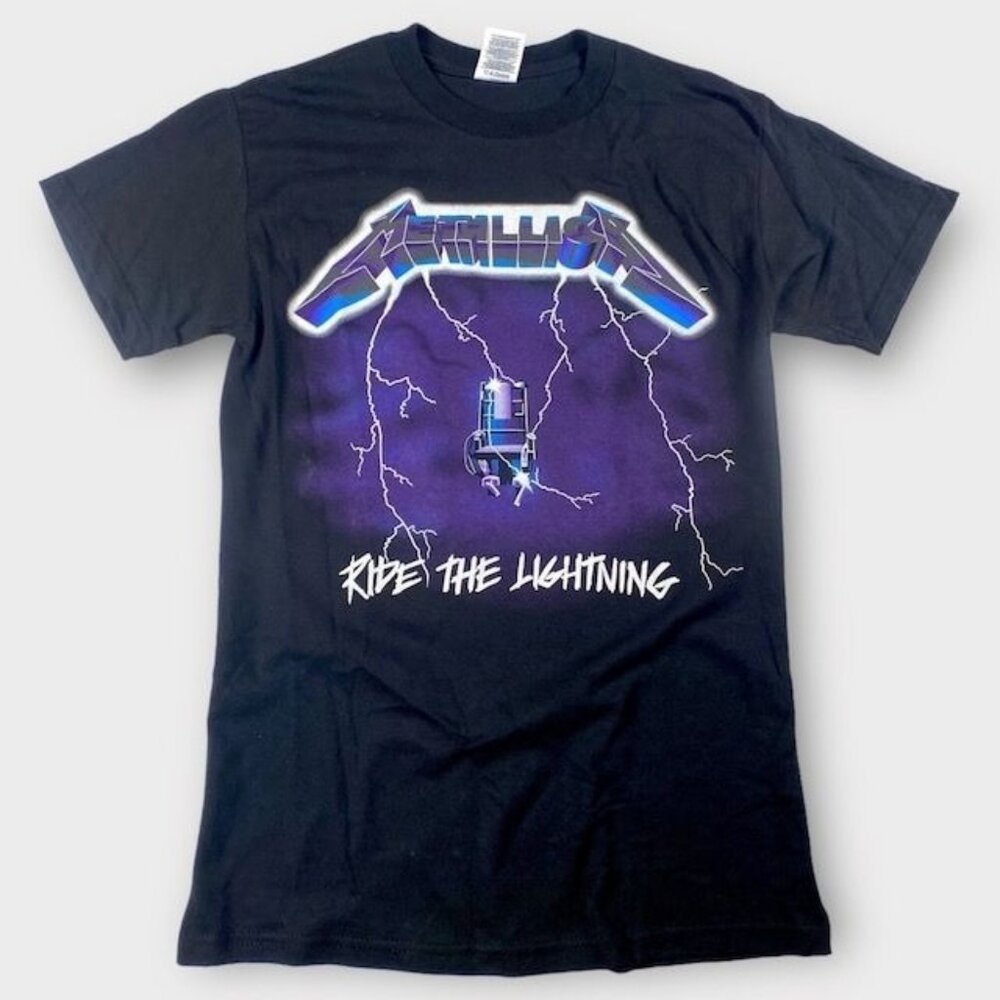 NWOT Metallica Ride The Lightning Tee Shirt Black, Size Medium